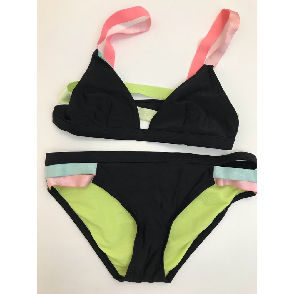 xhilaration bikini suit swimming black